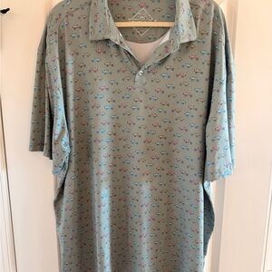BURLEBO Light Blue Shirt with Pink and Blue Patterns